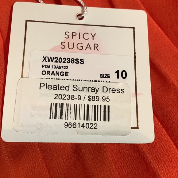 Orange Sunray Dress NWT - Picture 7 of 7